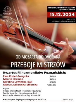 Piła Wydarzenie Koncert Przeboje mistrzów od Mozarta do Dvořaka